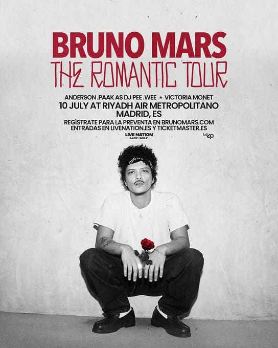 Bruno Mars, i Madrid i juli, gjør det enkelt i "I Just Might"
