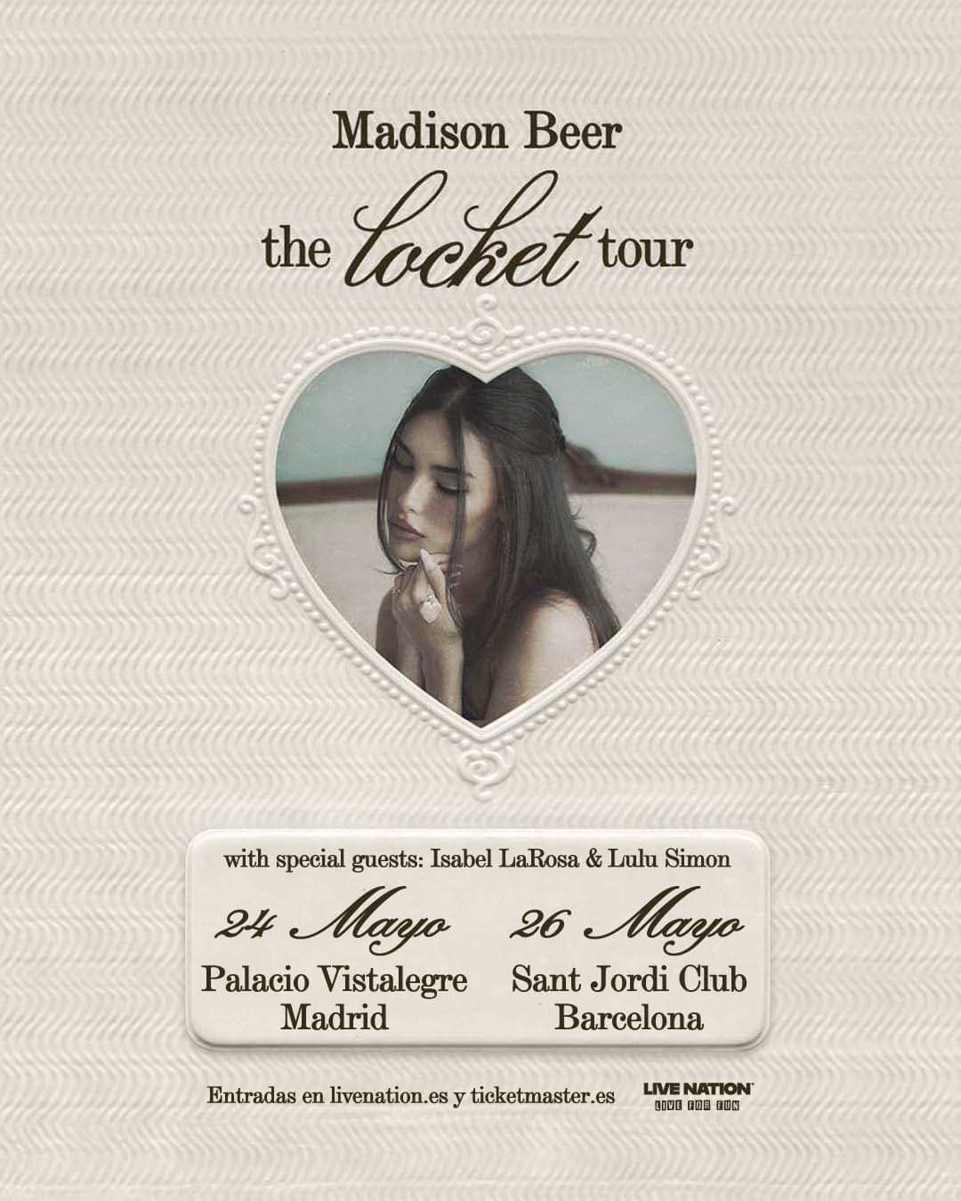 Madison Beer annonserer konserter i Madrid og Barcelona