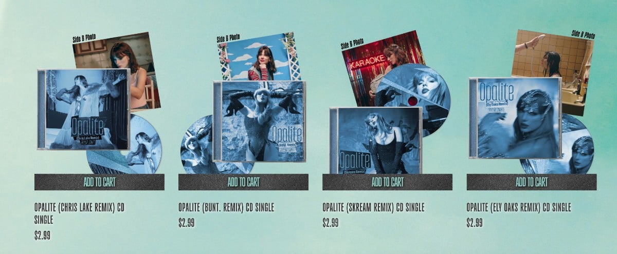 Taylor Swift legger til 6. topp 1 i Storbritannia, med CD-singler og vinyl