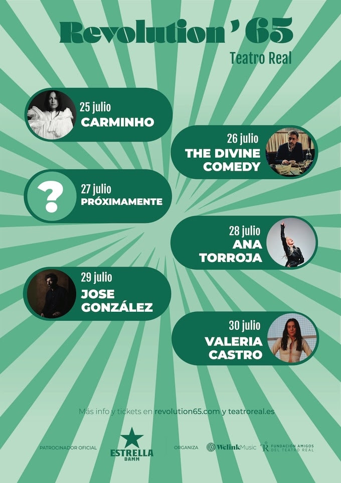 Carminho, The Divine Comedy, Ana Torroja... på Revolution'65
