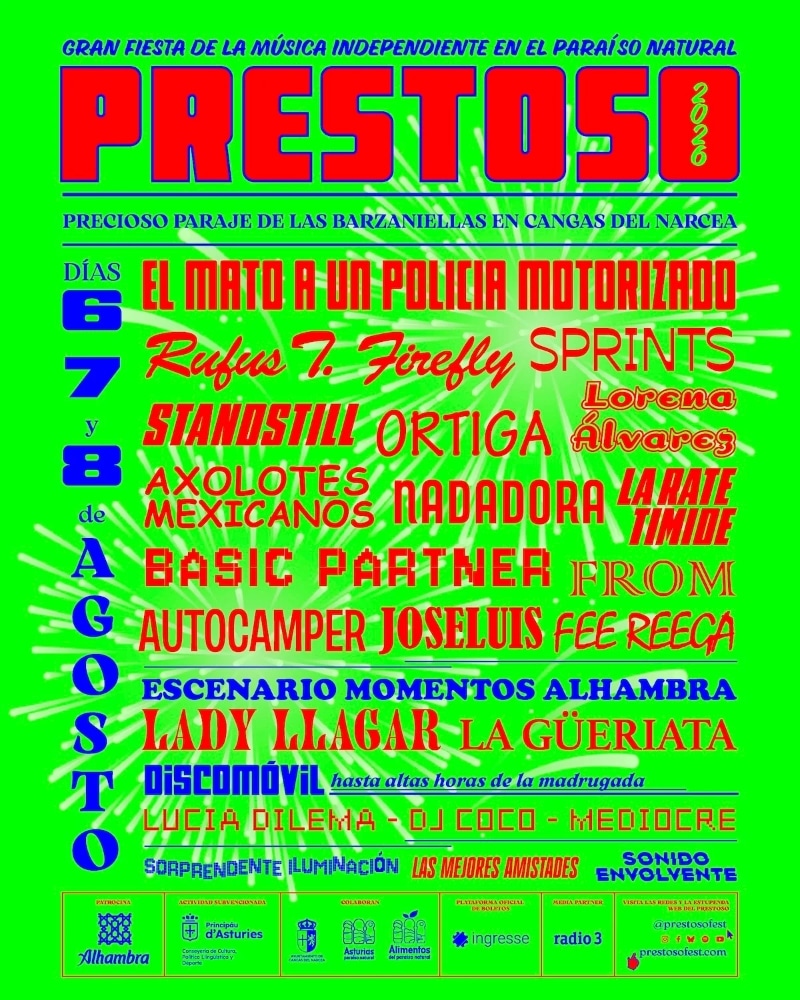 Prestoso Fest bekrefter Standstill, Lorena Álvarez, SPRINTS...