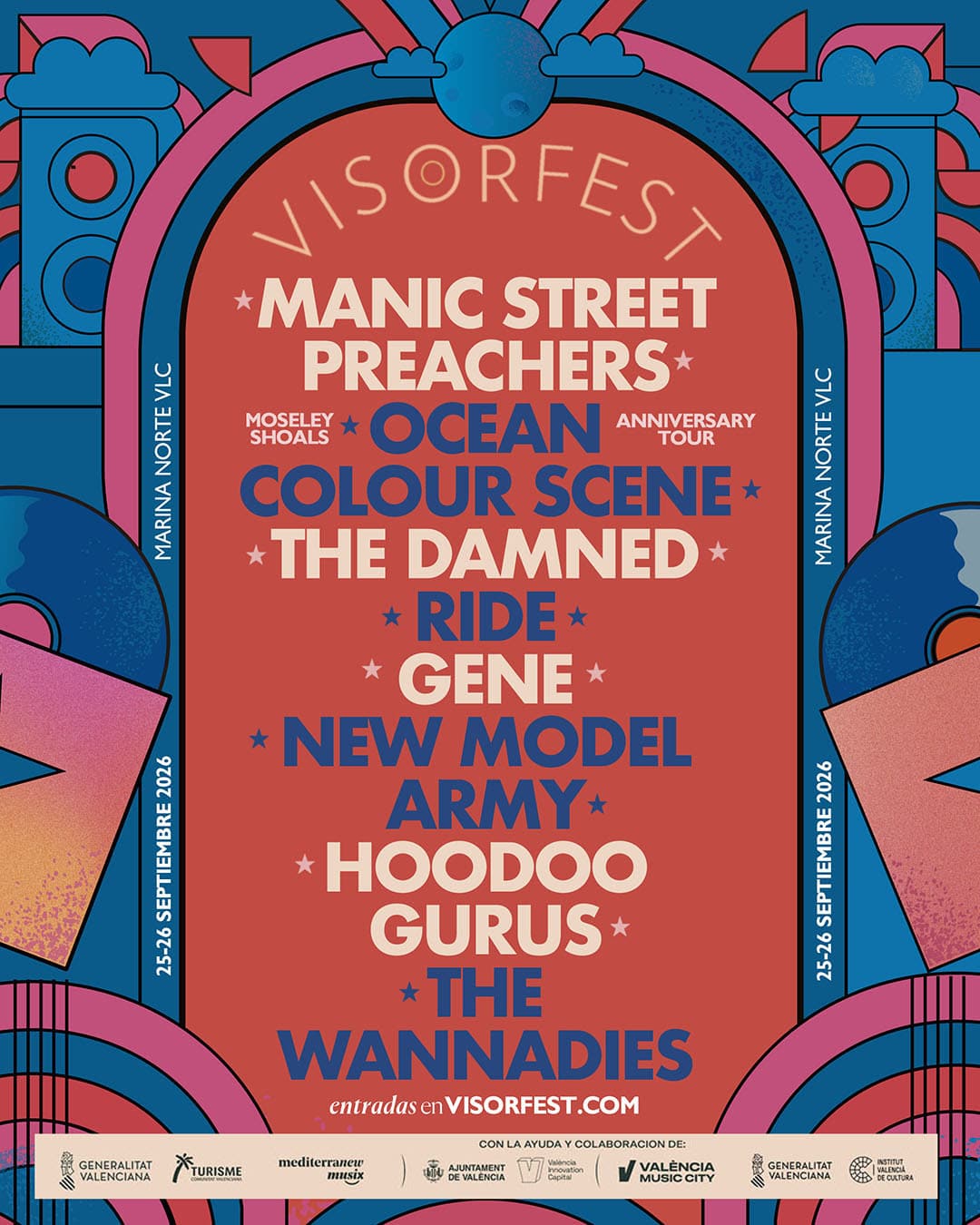Visor Fest bekrefter Manic Street Preachers og The Damned