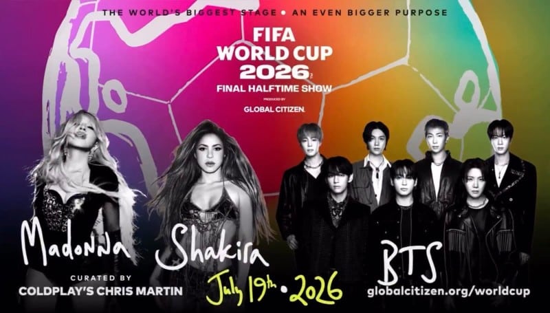 Madonna, Shakira og BTS, i verdenscupfinalen