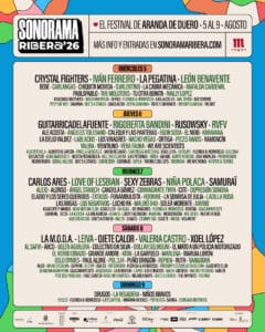 Sonorama kunngjør lineup om dagen: når vil Russo, Rigo, Guitarrica, Bebe opptre ...